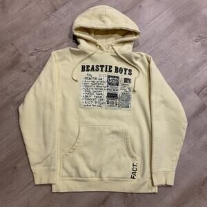 FACT X Beastie Boys Hoodie Men's Small S Yellow Setlist Graphic Pullover Punk